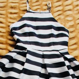 Black and white stripe dress